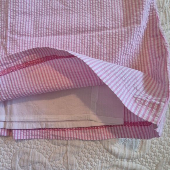 Gymboree girls dress size 12 seersucker pink and white stripe Outlet, lined EUC - Picture 5 of 6